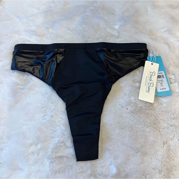 MATTE SHINE BEACH BUNNY HIGH WAISTED BOTTOM. - Picture 6 of 8